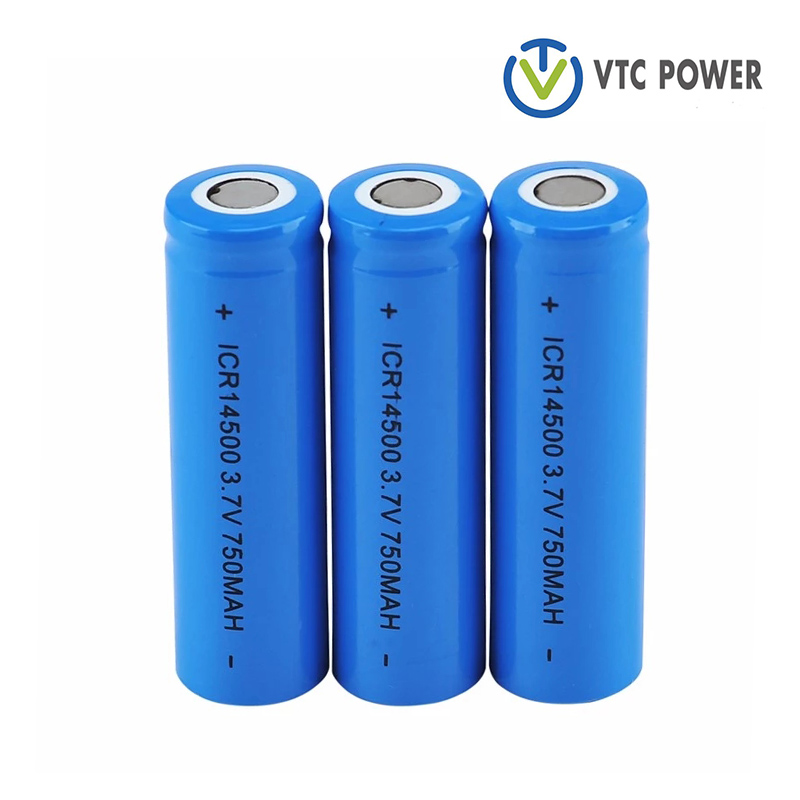 3.7V ICR14500 750mAh Liion Batareya Hüceyrəsi