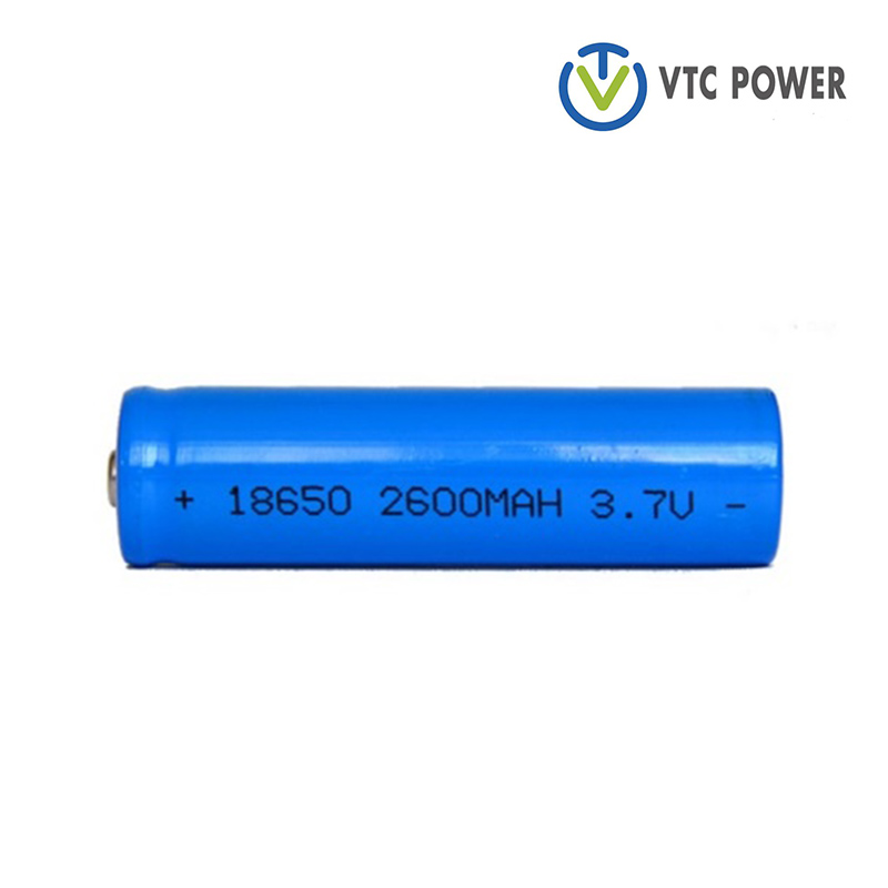 3.7V 18650 2600mAh Li-ion batareya